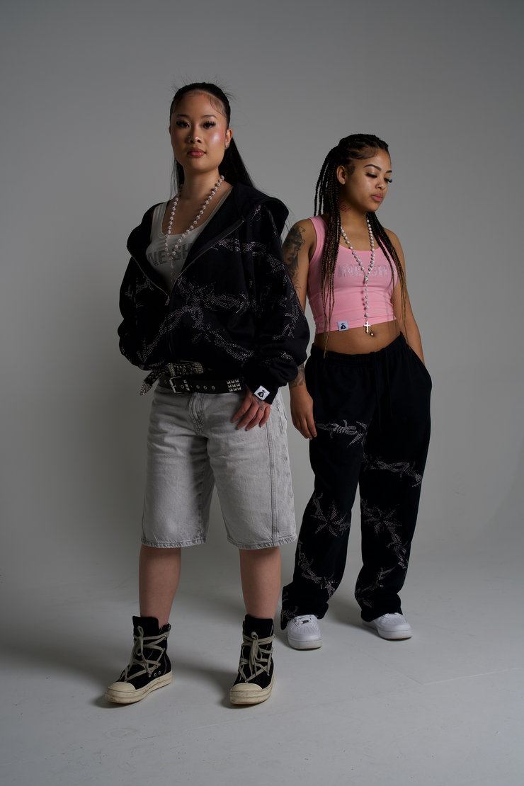 Barbwire Rhinestone Sweats
