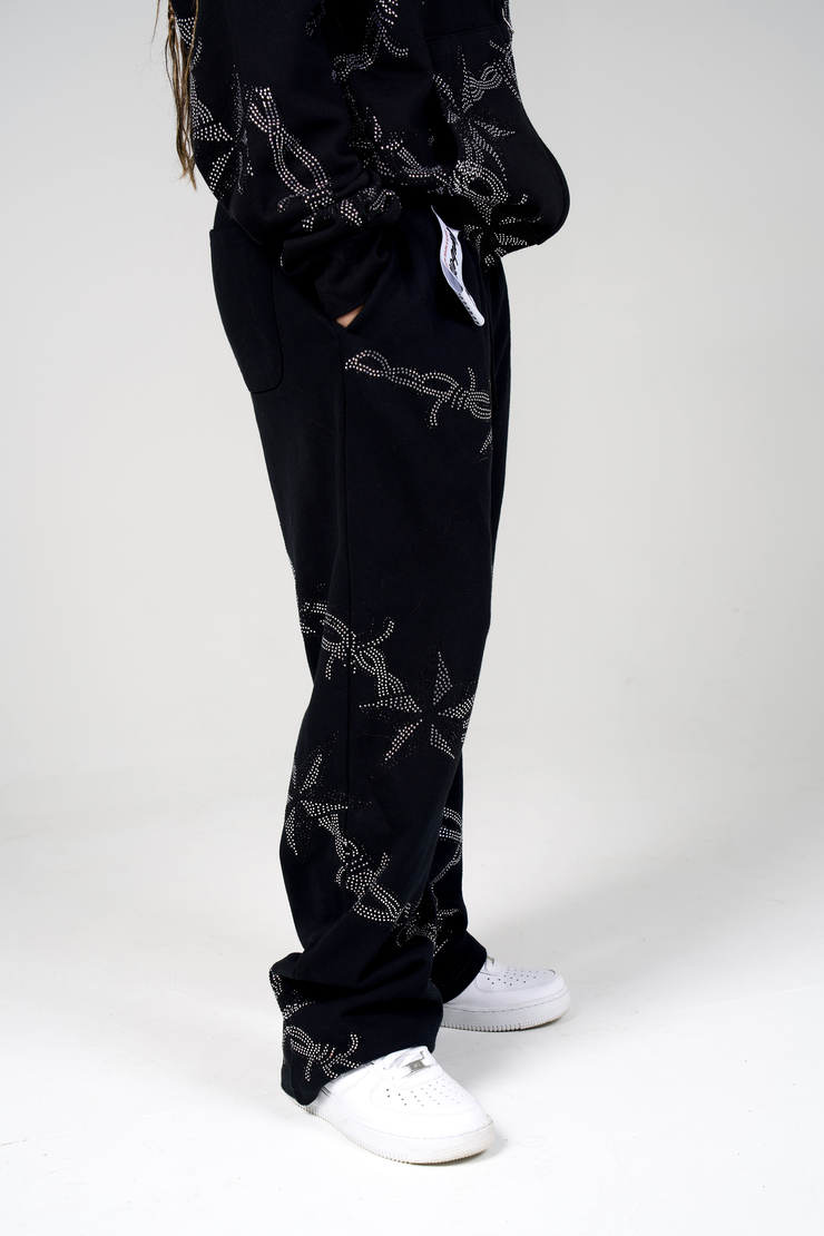 Barbwire Rhinestone Sweats
