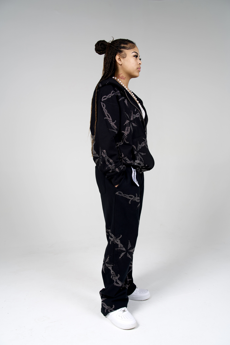 Barbwire Rhinestone Sweats