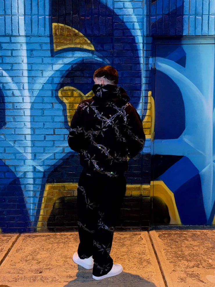 Barbwire Rhinestone Sweats