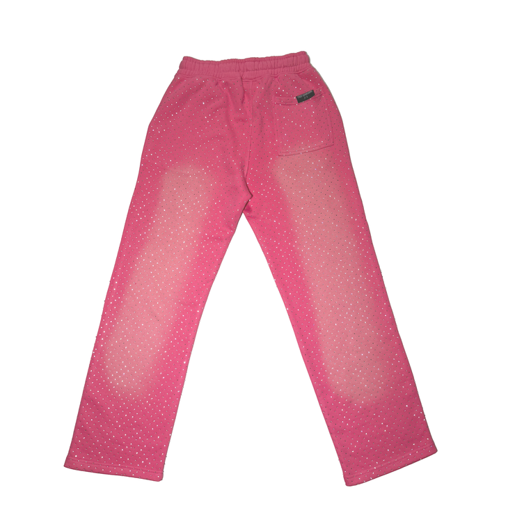 Pink Rhinestone Baggy Sweats