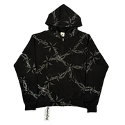 Barbwire Rhinestone Zip