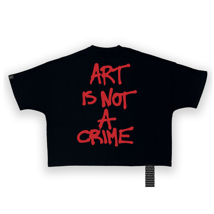 always tired art is not a crime tee